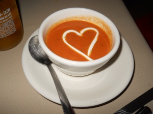 I "heart" Creamy Tomato Basil Soup. 